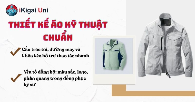 Áo kỹ thuật cao cấp, bền bỉ cho kỹ sư, kỹ thuật viên Tiêu chí thiết kế áo kỹ thuật chuẩn