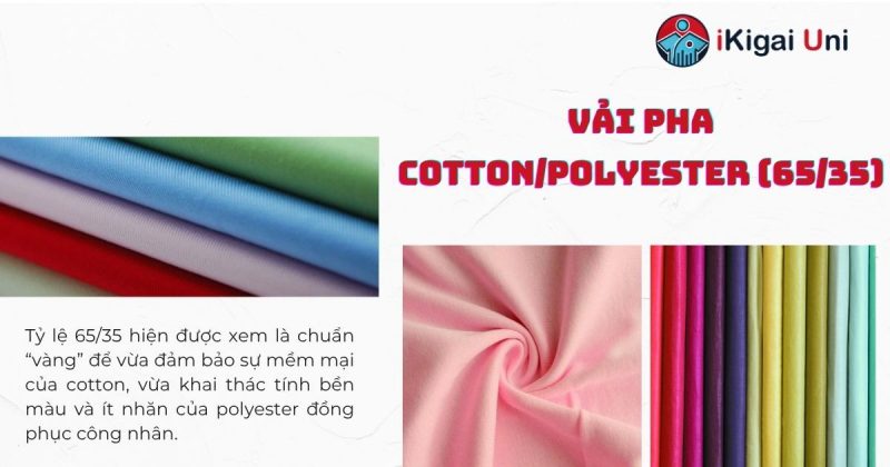 Chất liệu pha cotton và polyester mềm mại nhưng vẫn bền chắc