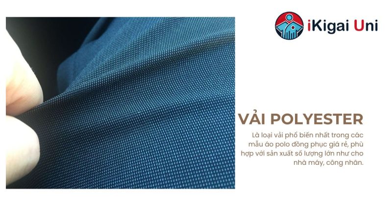 Vải áo polo đồng phục: Chất liệu phổ biến và cách chọn 2025 Polyester là chất liệu vải áo polo đồng phục phổ biến