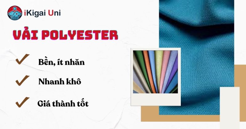 Vải áo polo đồng phục: Chất liệu phổ biến và cách chọn 2025 Polyester là chất liệu vải áo polo đồng phục phổ biến
