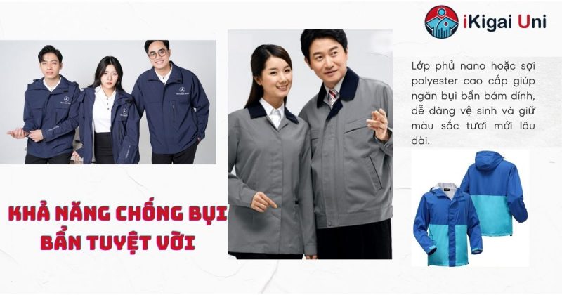 Khả năng hạn chế bám bụi tối ưu cho áo đồng phục mùa đông