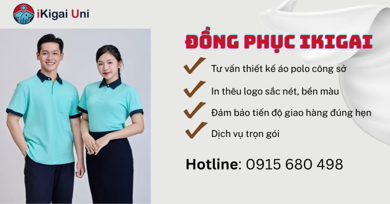 Áo polo công sở đa năng cho mọi ngành nghề Ikigai cung cấp áo polo đồng phục công sở số lượng lớn