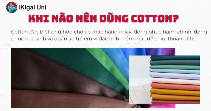 Các loại vải may mặc phổ biến nhất để may quần áo Cotton là các loại vải may mặc phổ biến hiện nay