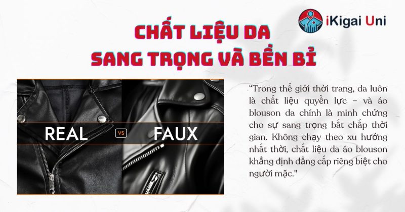 Đặc điểm áo blouson - Kiểu dáng, chất liệu, biến thể phổ biến Đặc điểm áo blouson về chất liệu da