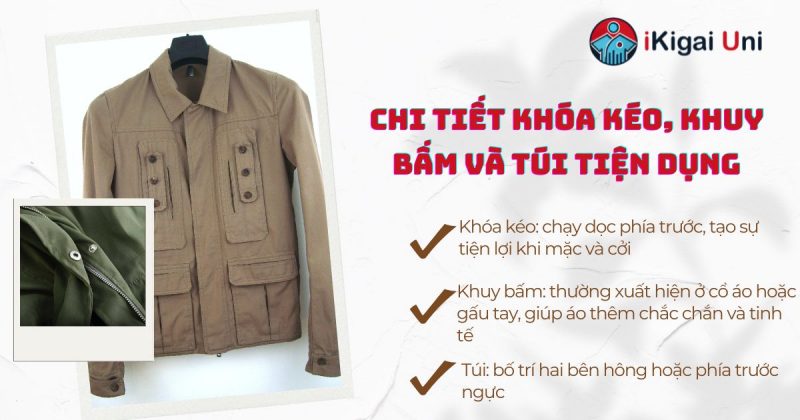 Đặc điểm áo blouson về các chi tiết cụ thể