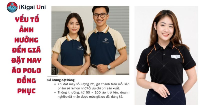 Số lượng sản phẩm ảnh hưởng giá thành đặt may áo polo đồng phục