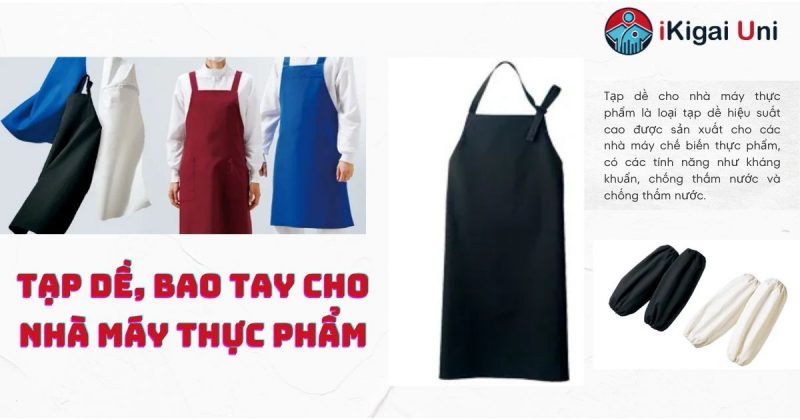 Đồng phục phòng sạch nâng chuẩn nhà máy thực phẩm, dược phẩm Đồng phục phòng sạch - Tạp dề bảo hộ nhà máy thực phẩm