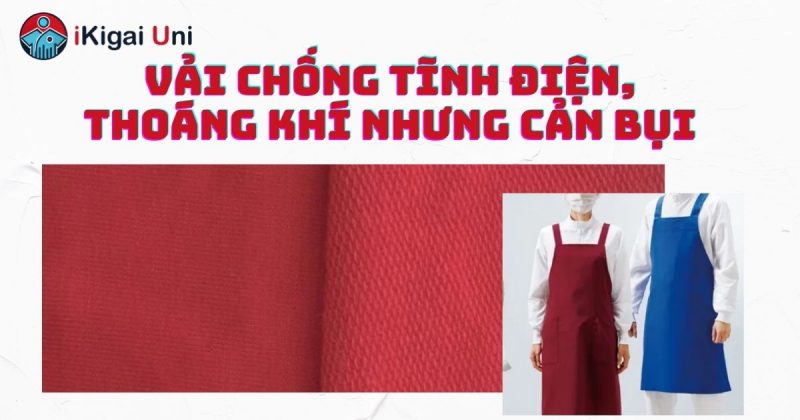 Đồng phục phòng sạch nâng chuẩn nhà máy thực phẩm, dược phẩm Chất liệu chống tĩnh điện có khả năng ngăn bụi.