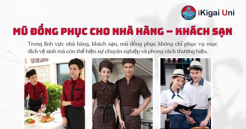 Mũ đồng bộ cho nhân sự nhà hàng – khách sạn