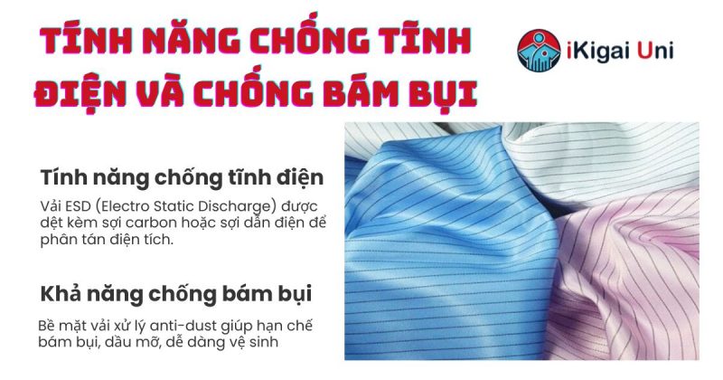 Khả năng kháng tĩnh điện và hạn chế bụi bẩn