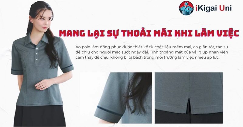 Áo polo làm đồng phục hiện đại cho doanh nghiệp Áo polo làm đồng phục tạo sự thoải mái dễ chịu khi mặc