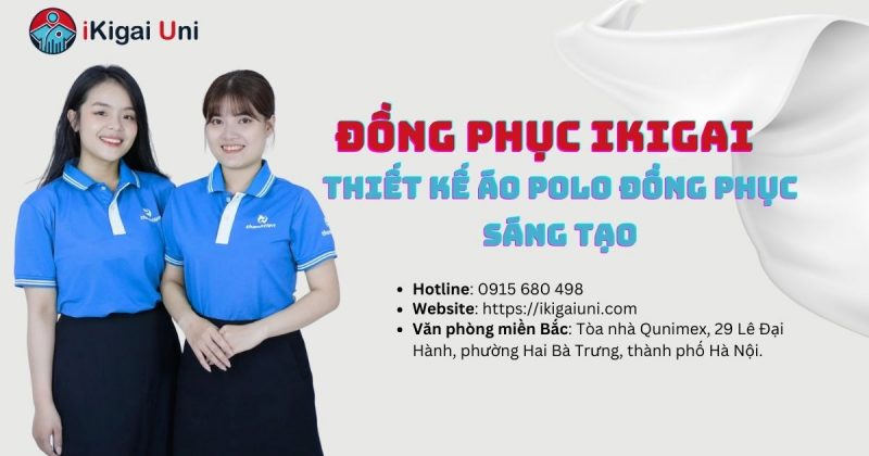 Áo polo xu hướng đồng phục hiện đại 2025 cho doanh nghiệp Đặt may áo polo xu hướng đồng phục tại Ikigai