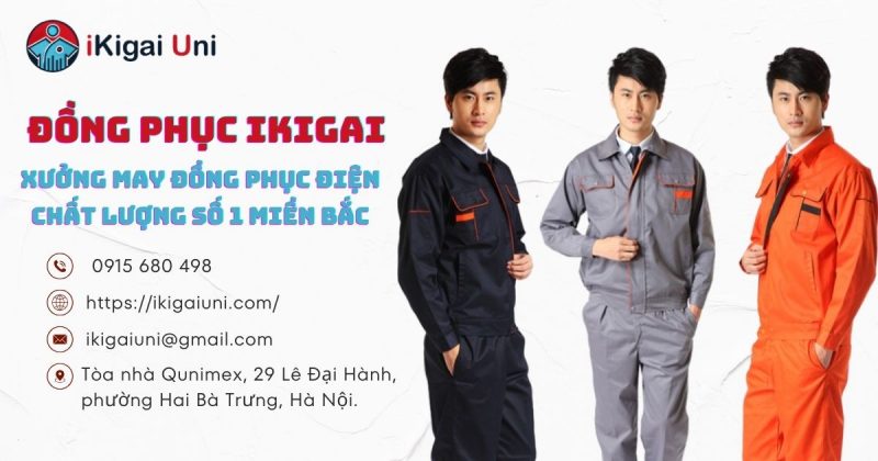 Đồng phục công nhân điện an toàn cho mọi công trình Đặt may áo đồng phục điện tại Ikigai