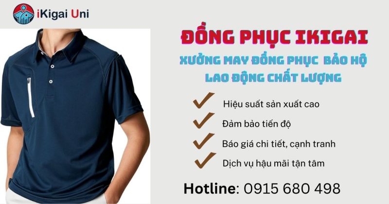 Giá may đồng phục bảo hộ lao động chất lượng cao, bền đẹp Ikigai sản xuất đồng phục bảo hộ lao động chất lượng
