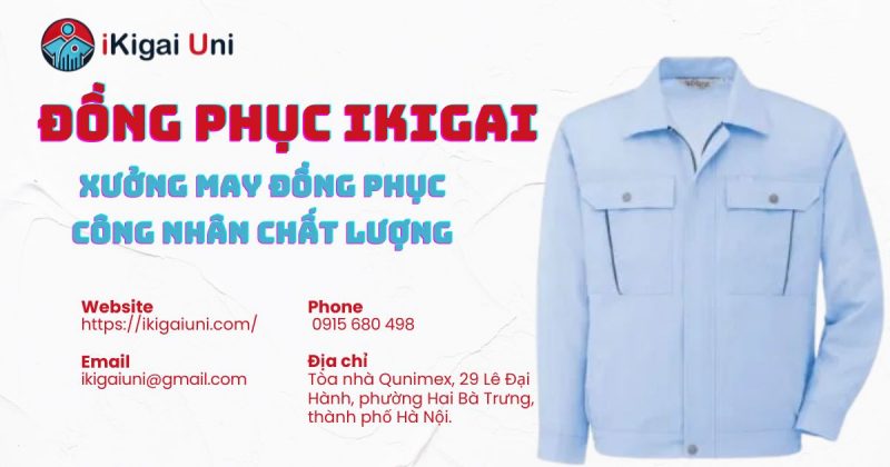 Ikigai may đồng phục công nhân chất lượng hàng đầu