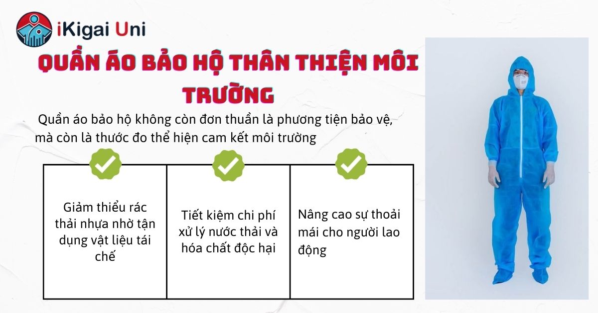 Quần áo bảo hộ thân thiện mội trường thoáng khí dễ chịu