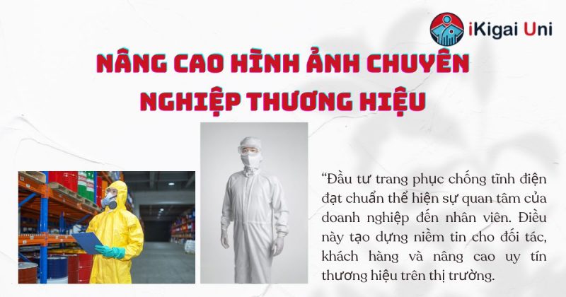 Quần áo chống tĩnh điện an toàn chuẩn JIS T8118 và IEC Quần áo chống tĩnh điện nâng cao vị thế thương hiệu